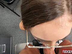 Tiana Blow's Wildest Fantasies Come True at Office. Shy Teen Explores Deep Desires.