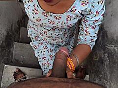 Hot Indian Bhabhi Next Door Sucks Cock and Swallows Cum