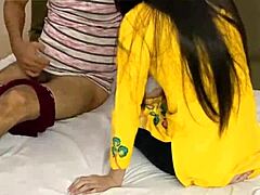 Punjabi stepmom gets naughty in family sex with Hindi audio.
