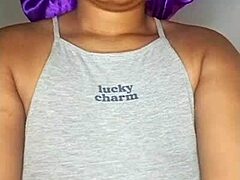 caramel-melony serves huge melons with blowjob lips for breakfast