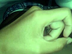masturbating in bed with quiet focus