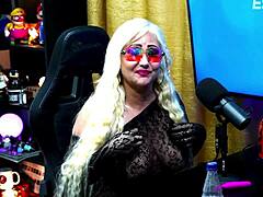 Elegant Milf Andressa Sanchez Moans with Vibrator on Nipple in Podcast Interview