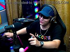 Elegant Milf Andressa Sanchez Moans with Vibrator on Nipple in Podcast Interview