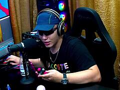 Elegant Milf Andressa Sanchez Moans with Vibrator on Nipple in Podcast Interview