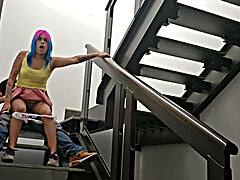 Quick Mexican Neighbor Hook-Up on Stairs Nearly Caught