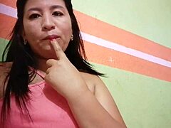 Morena's so aroused she touches herself just for you in steamy Spanish video.