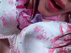 Nao Mizuki's Japanese pussy gets intense creampie action in steamy close-up scene