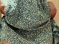 hey, got caught trying a cute dress before buying it! 😅