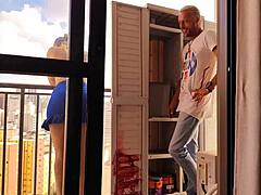 my boss called me to fix a cabinet at her place. ended up fucking and creaming inside that needy brazilian milf's tight ass!