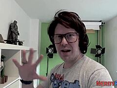 British Slut Sucks Nerd's Cock in Raw First-Time Action