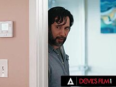 Devils Film - Addison Vodka caught fapping turns into hot roommate cheating fuck