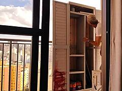 my boss called me to fix a cabinet at her place. ended up fucking and creaming inside that needy brazilian milf's tight ass!