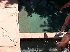Skinny brunette spreads big ass for outdoor BBC anal action. Her eager body craves every inch.