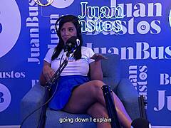 Lina Henao bangs hard, living out her military fantasy on Juan Bustos podcast