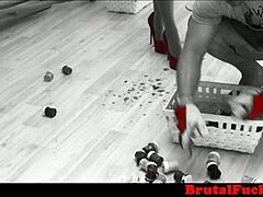 Spex teen gets hardfucked after a rough deepthroat session.