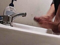 can my huge cock handle this sink rest before a massive cumshot explosion?