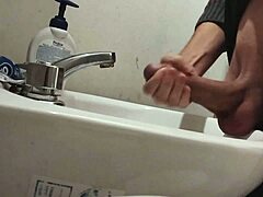 can my huge cock handle this sink rest before a massive cumshot explosion?