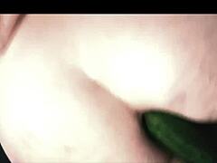 Compilation of Cucumber Play with Double Penetration in Teen Anal Action