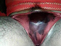 coconut oil dripping on her panties during solo play