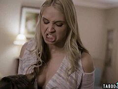 Filthy Teen Begs Bisexual Stepmom to Share Her New Boyfriend in Wild FFM