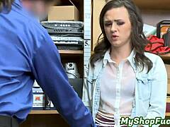 Mouth Fucking Punishment For A Thief Caught In Blackmail At Shop