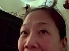 Korean Milf Teases with POV Suck on Husband’s Huge Shaft