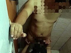 man, i’m lovin this asian chick gettin it on in the bathroom