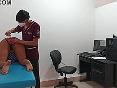perverted doctor examines tight pussy of eager 18-year-old teen patient