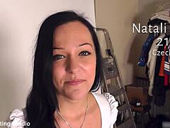 Teenie cums repeatedly craving that massive cock