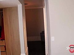 My wife left, so I got her busty redhead friend to suck me off. Her big tits and deepthroat skills made me finish in her mouth.