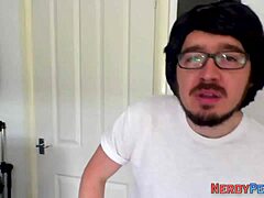 Busty Brit Sucks Dweeb Hard!