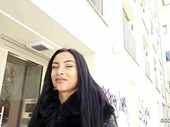 German scout picks up perfect Latina teen 18+ Caramella Del X for rough casting