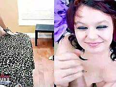 Busty Pink-Haired Trinity and Skinny Blonde Jackie Deepthroat a Hard Cock