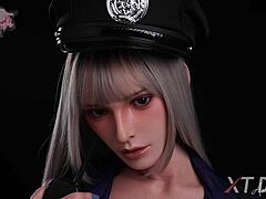 Hey Hannah, why's this blonde slut cop naked with XTdoll?