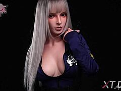 Hey Hannah, why's this blonde slut cop naked with XTdoll?