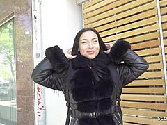 German scout picks up perfect Latina teen 18+ Caramella Del X for rough casting