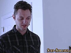 Wow, this blonde teen just got slammed hard by her stepbro in wild action!
