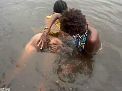when two tribal lesbians bathe together in the village river, secrets unfold in the open water