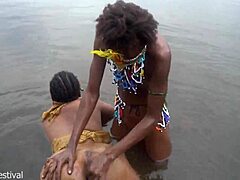 when two tribal lesbians bathe together in the village river, secrets unfold in the open water