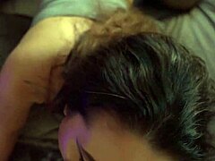 This bitch tried the sex machine but got cum all over her face