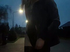 Outdoor Tranny Body in Wild BDSM Display