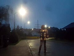 Outdoor Tranny Body in Wild BDSM Display
