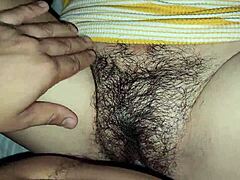 my stepsister climbs on bed to show her tight pussy