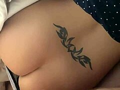 Shooting a hot load all over Lisa’s inked ass.