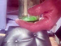 Bottle Stretching My Tight Ass for Solo Fun