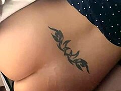 Shooting a hot load all over Lisa’s inked ass.