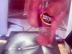 Bottle Stretching My Tight Ass for Solo Fun
