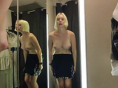 Wanna see me naked trying sexy clothes at the mall? Check my fitting room tease!