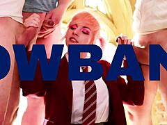Blonde Student Sucks and Swallows Cum Like a Pro!