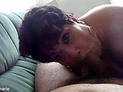 Amateur Blowjob Ends with Sticky Facial Cumshot